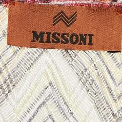 مملوكة مسبقًا Missoni Multicolor Chevron Pattern Knit Cover Up Tunic M