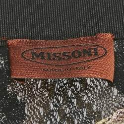 Pre Owned Missoni Multicolor Pattered Lurex Knit Maxi Skirt M