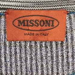 مملوكة مسبقًا Missoni Multicolor Striped Lurex Knit Long Dress M