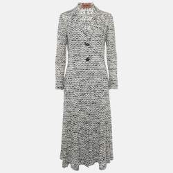 Pre Owned Missoni Multicolor Patterned Lurex Knit Midi Dress M