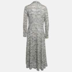 Pre Owned فستان ميزوني تريكو لوريكس منقوش متعدد الألوان ميدي مقاس متوسط (ميديم)