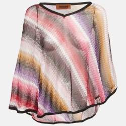 مملوكة مسبقًا Missoni Multicolor Printed Striped Cape One Size