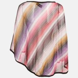 مملوكة مسبقًا Missoni Multicolor Printed Striped Cape One Size
