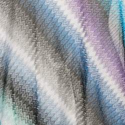 Pre Owned Missoni Multicolor Patterned Knit Short Cape One Size