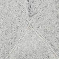 مملوكة مسبقًا Missoni Silver Lurex Knit Kaftan Maxi Dress S