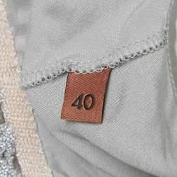 مملوكة مسبقًا Missoni Silver Lurex Knit Kaftan Maxi Dress S