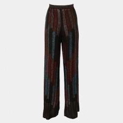 مملوكة مسبقًا بنطلون ميزوني تريكو متعدد الألوان لوركس مخطط مقاس وسط (ميديم)