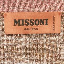 Pre Owned كارديغان ميسوني مضلع تريكو لوريكس بني مقاس صغير (سمول)