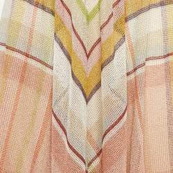 مملوكة مسبقًا تنورة ميزوني شبك محبوك لوريكس متعدد الألوان طويلة كبيرة