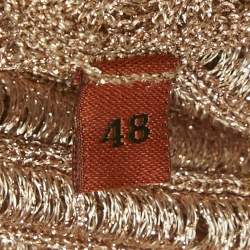 مملوكة مسبقًا Missoni Metallic Lurex Knit V-Neck Top L