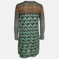 Pre Owned كارديفان ميسوني طويل محبوك بأزرار من الأمام متعدد الألوان مقاس صغير