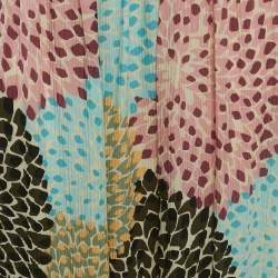 Pre Owned Missoni Multicolour Abstract Print Ruched Embroidered Dress S