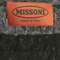 مملوكة مسبقًا Missoni Black Textured Stretch Knit Crew Neck Top L