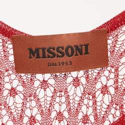 Pre Owned توب ميزوني تريكوت مفتوح أحمر حمالة مقاس صغير