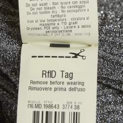 Pre Owned Missoni Silver Lurex Knit Maxi Dress S