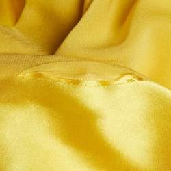 Pre Owned Missoni Yellow Satin & Crepe Tank Top M
