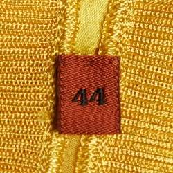 Pre Owned Missoni Yellow Satin & Crepe Tank Top M