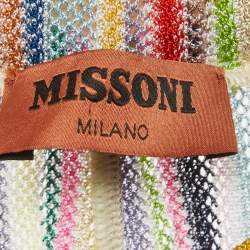 Pre Owned Missoni Multicolor Lurex Knit Sheer Flared Pants S