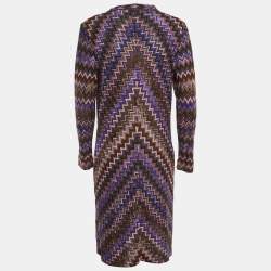 Pre Owned كاردیغان میزوني تريكو بنقشة أخضر فاتح صغير