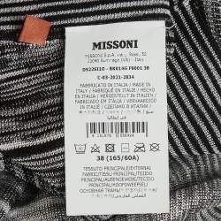 Pre Owned Missoni Silver Jersey Straight Pants S