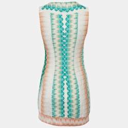 Pre Owned فستان ميني ميوني كروشيه شيفرون متعدد الألوان مقاس صغير