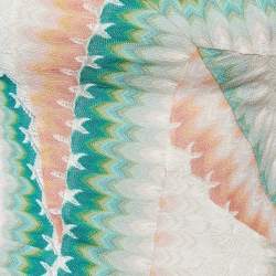 Pre Owned فستان ميني ميوني كروشيه شيفرون متعدد الألوان مقاس صغير