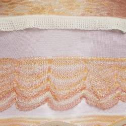 مملوكة مسبقًا فستان ميزوني برتقالي محبوك بكشكشة ميني صغير