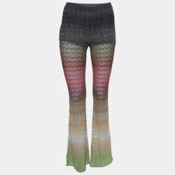 Pre Owned Missoni Multicolor Lurex Knit Flared Pants XS