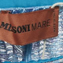 Pre Owned شورت ميزوني ماري تريكو لوريكس أزرق شفاف مقاس متوسط