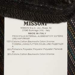 Pre Owned Missoni Grey Denim Pleated Shorts S