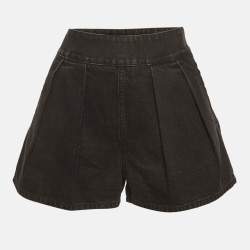Pre Owned Missoni Grey Denim Pleated Shorts S