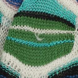 Pre Owned M Missoni Multicolor Knit Cut Out Shoulder Dress S