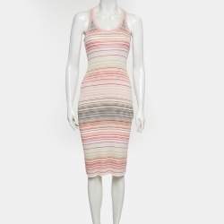 مملوكة مسبقًا Missoni Multicolor Pattern Knit Sleeveless Mini Dress S
