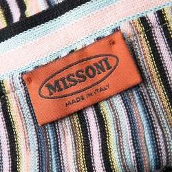 Pre Owned Missoni Multicolor Striped Knit Wrap Skirt M