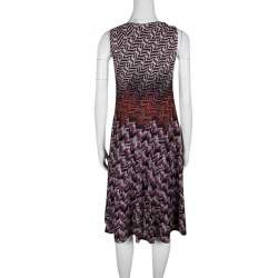 Pre Owned Missoni Multicolor Patterned Lurex Jacquard Knit Sleeveless A Line Dress M
