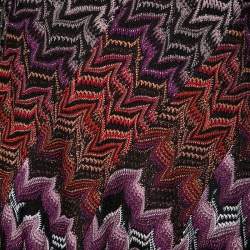 Pre Owned Missoni Multicolor Patterned Lurex Jacquard Knit Sleeveless A Line Dress M