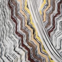 Pre Owned Missoni Multicolor Chevron Pattern Knit Draped Top M