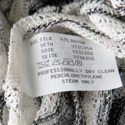 Pre Owned Missoni Multicolor Chevron Pattern Knit Draped Top M