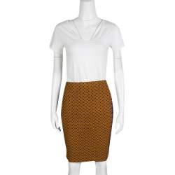 Pre Owned Missoni Multicolor Textured Knit Pencil Skirt M