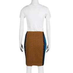 Pre Owned Missoni Multicolor Textured Knit Pencil Skirt M