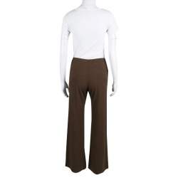 Missoni Brown Elasticized Waist Wide Leg Pants M