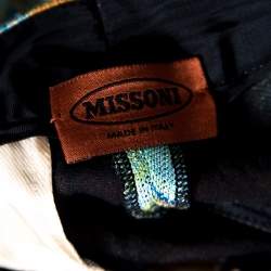 Missoni Multicolor Patterned Knit High Waist Flared Bottom Pants S