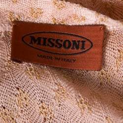 Missoni Pink Embroidered Perforated Knit Sleeveless Top S