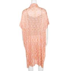 Missoni Multicolor Patterned Jacquard Knit Button Front Kaftan M