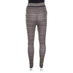 Pre Owned Missoni Multicolor Perforated Knit Elasticized Waist Pants M