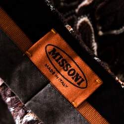 Pre Owned Missoni Anthracite Grey Flame Patterned Knit Wool Shorts S