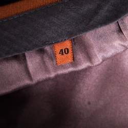 Pre Owned Missoni Anthracite Grey Flame Patterned Knit Wool Shorts S