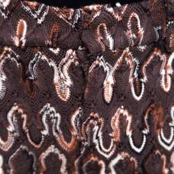 Pre Owned Missoni Anthracite Grey Flame Patterned Knit Wool Shorts S