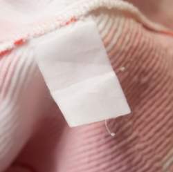 Pre Owned Missoni Orange and White Stretch Knit Sleeveless Sheath Dress S