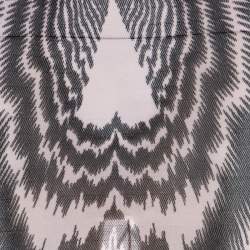 Pre Owned Missoni Pink and Black Patterned Sheer Knit Sleeveless Maxi Dress M